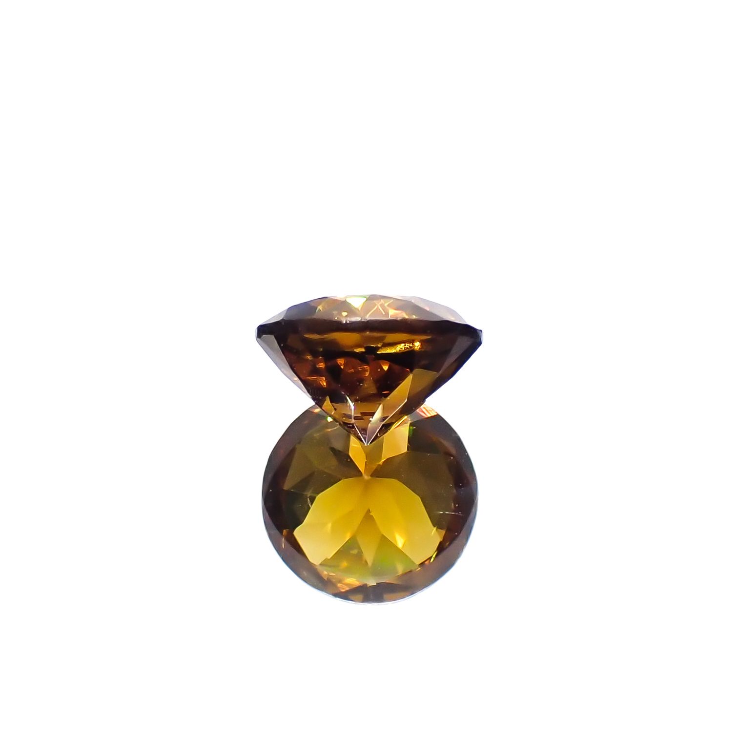 アンドラダイトグロッシュラーガーネット(宝石名アンドラダイト/グロッシュラー・ガーネット)ナミビア産 1.46ct 識別済[231224548]6.9x6.8mm前後