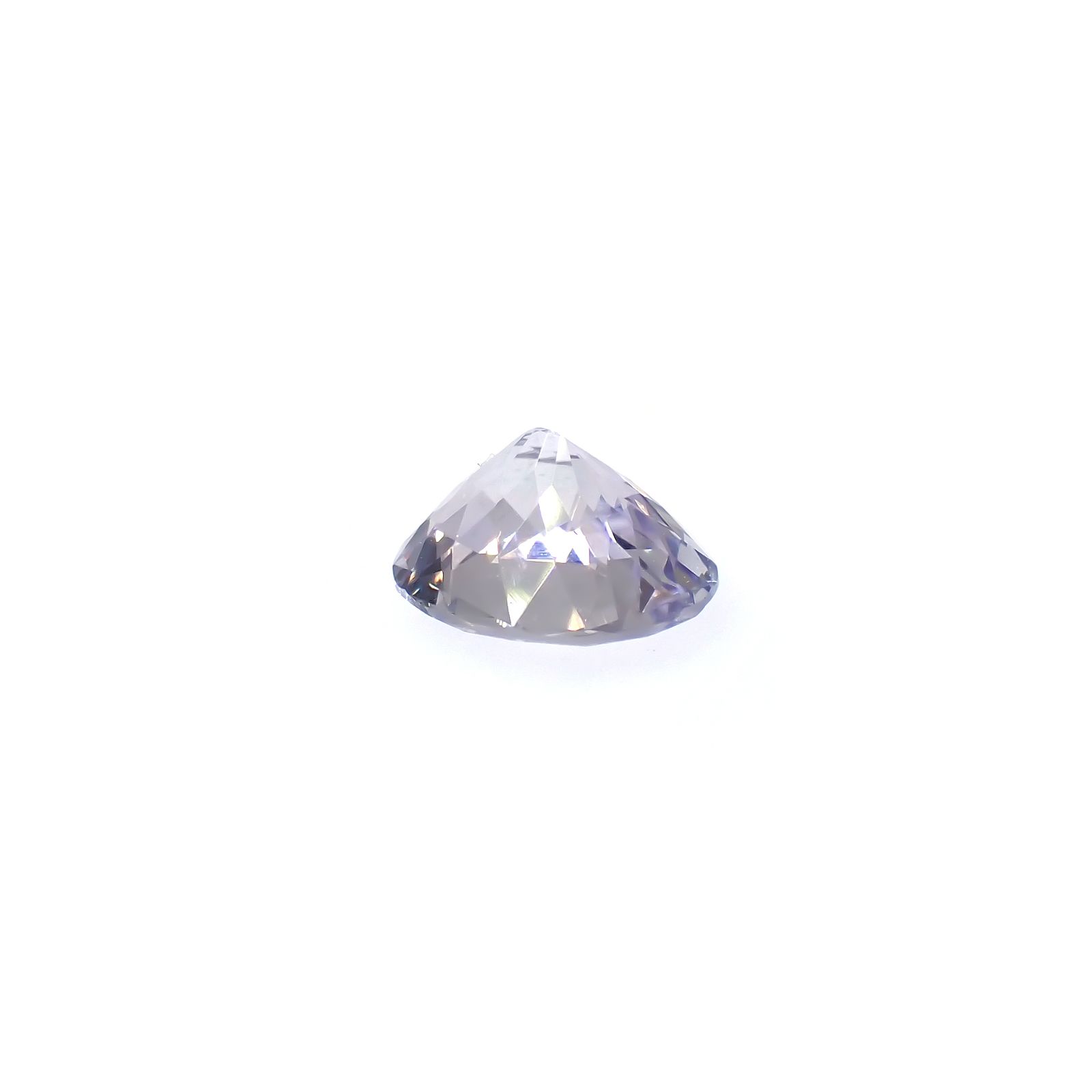 アイスラベンダーサファイア(宝石名サファイア)スリランカ/マダガスカル産 0.84ct 識別済[240226284]6x5.3mm前後