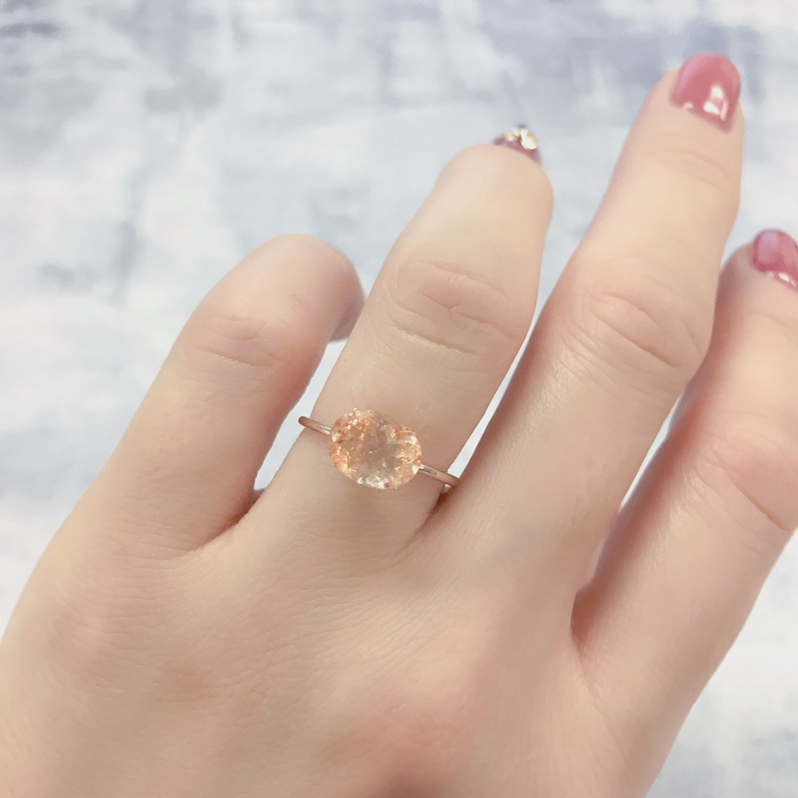 イリュージョンサンストーン インド産 1.74ct[220114218]9.1x6.9mm前後