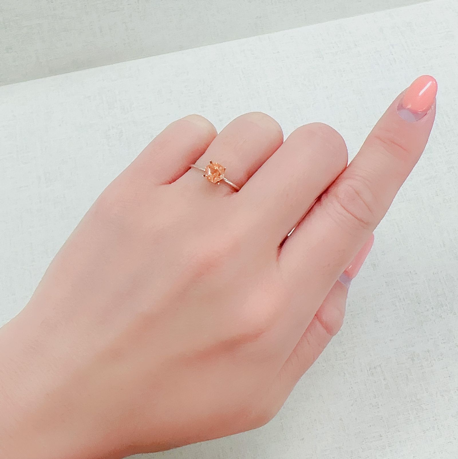 ◇ヘキサゴンカット◇イリュージョンサンストーンイリュージョンサンストーン タンザニア産 0.62ct[230320959]5.2x5.1mm前後