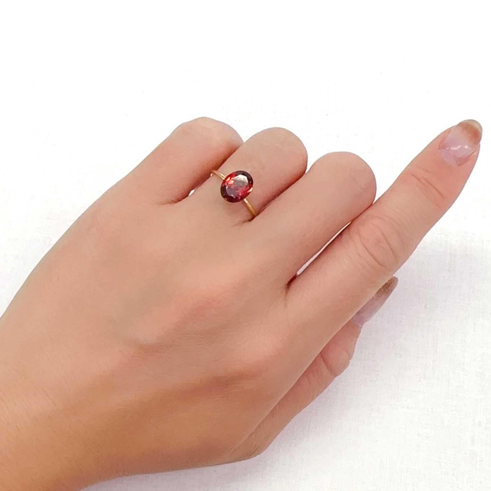 バイカラーアンデシン モンゴル産 1.50ct[231023573]9x7.2mm前後