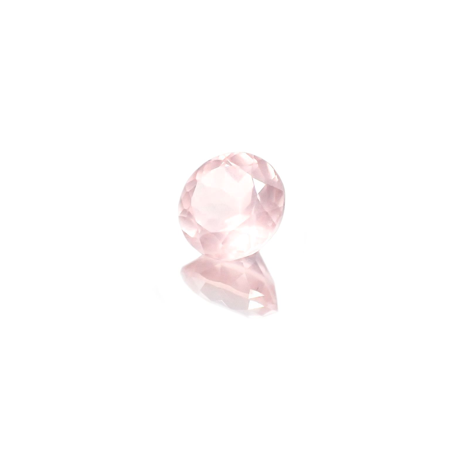 ディープローズクォーツ(宝石名ローズ・クォーツ)モザンビーク産 2.20ct 識別済[230622422]8.5x8.4mm前後