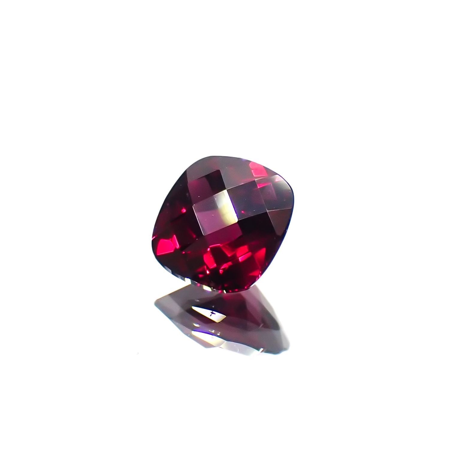 ◇チェッカーカット◇アントヒルガーネット(クロムパイロープガーネット) アメリカ・アリゾナ州産 0.45ct[230722880]4.6x4.6mm前後