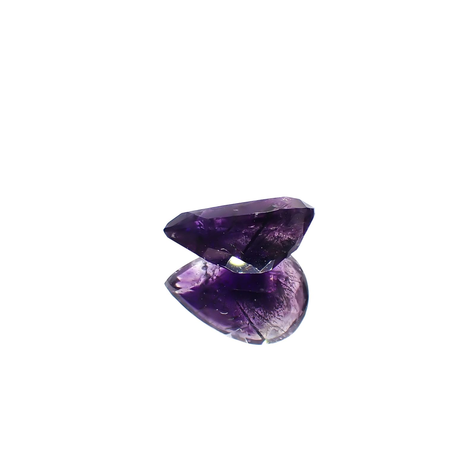 アメジストエレスチャル ナイジェリア産 4.86ct[240928873]14.1x9.8mm前後