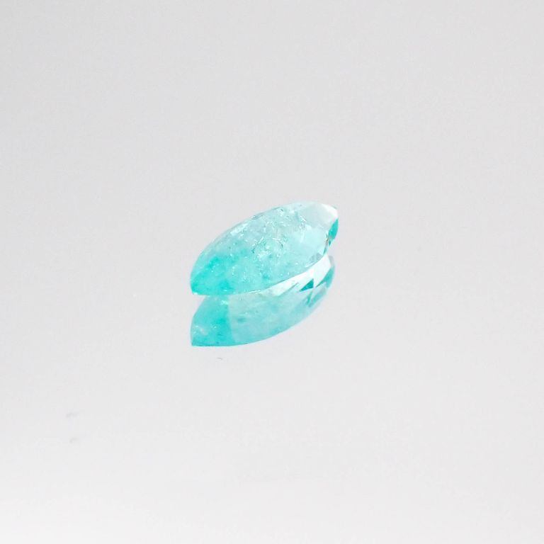 パライバトルマリン(宝石名トルマリン/別名パライバ・トルマリン) ブラジル・キントス鉱山産 0.375ct ソ付(宝貴協)[20084603]7.3×3.7mm前後