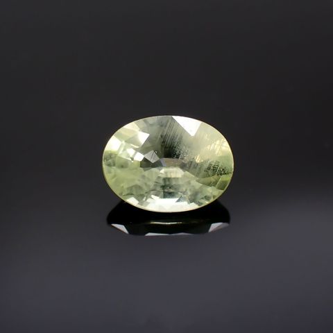 クリソベリル(宝石名クリソベリル)マダガスカル産 1.00ct 識別済[220817453]7.1x5.2mm前後