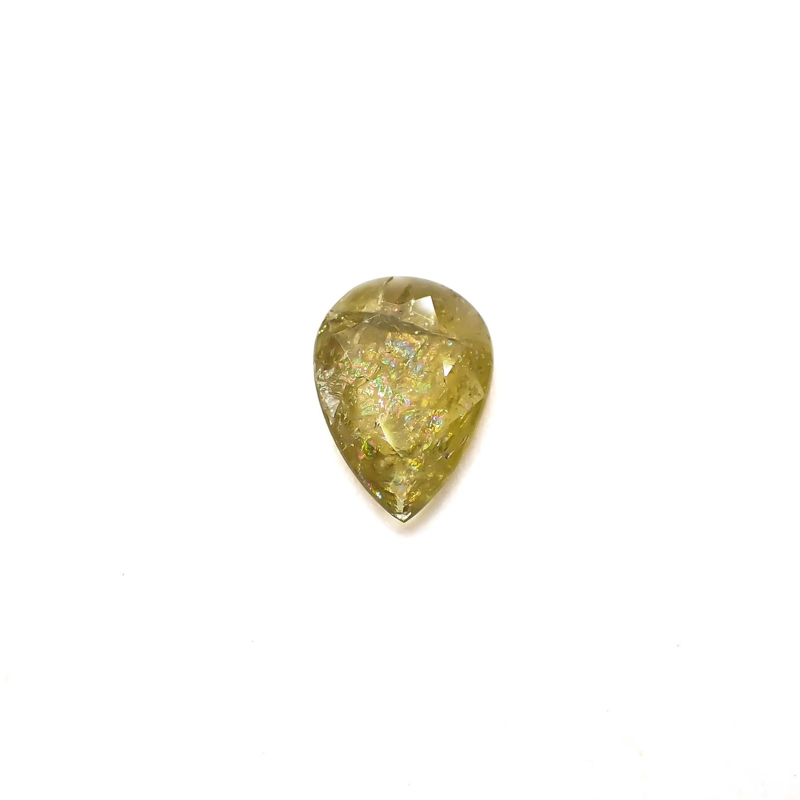 ◇リバーシブル◇イリデッセンスクロムトルマリン(宝石名トルマリン)ケニア産 1.00ct 識別済[240928937]10.4x7mm前後