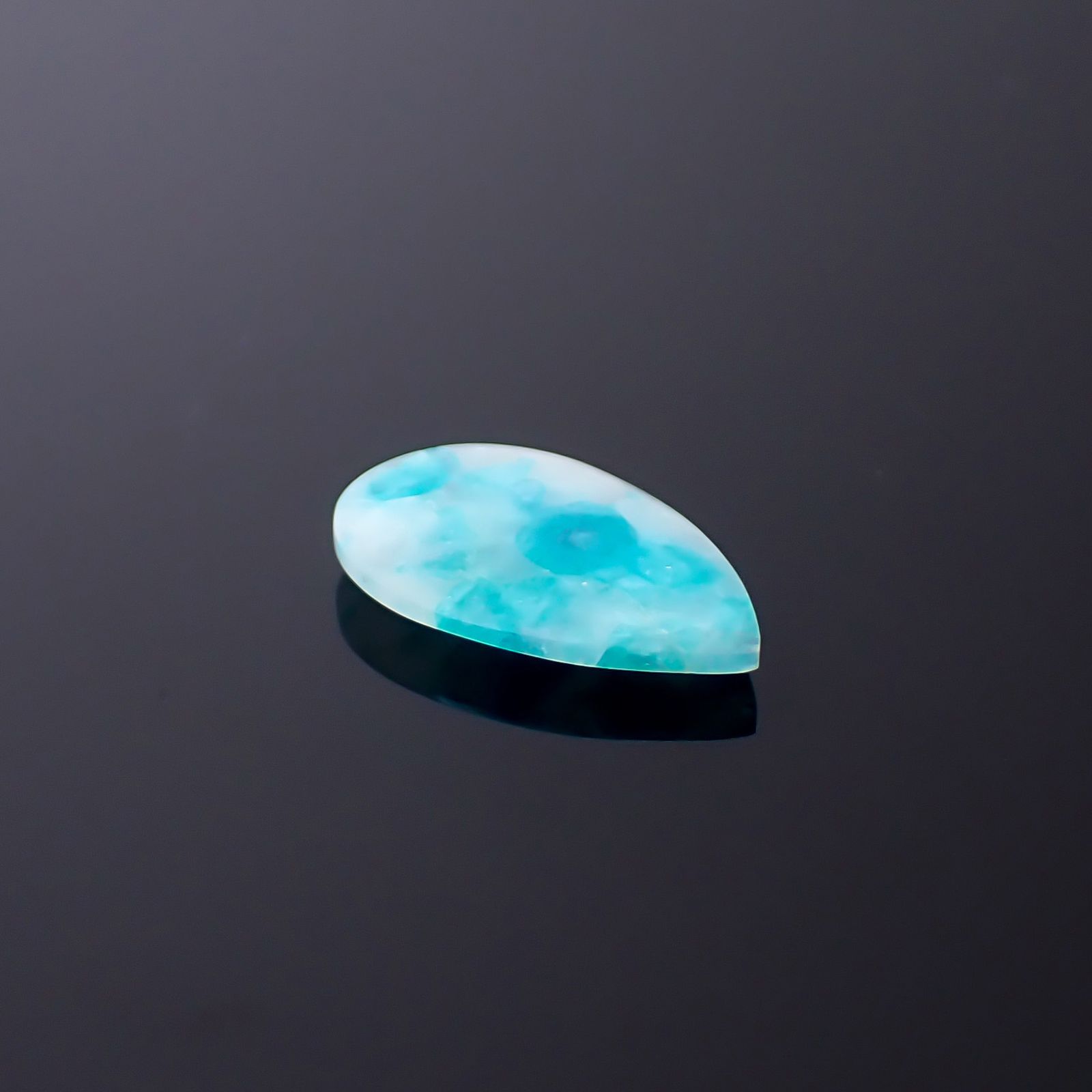 ◇リバーシブル◇パライバトルマリンインクオーツ ブラジル産 3.01ct / 15.9x10mm前後 [260932731]