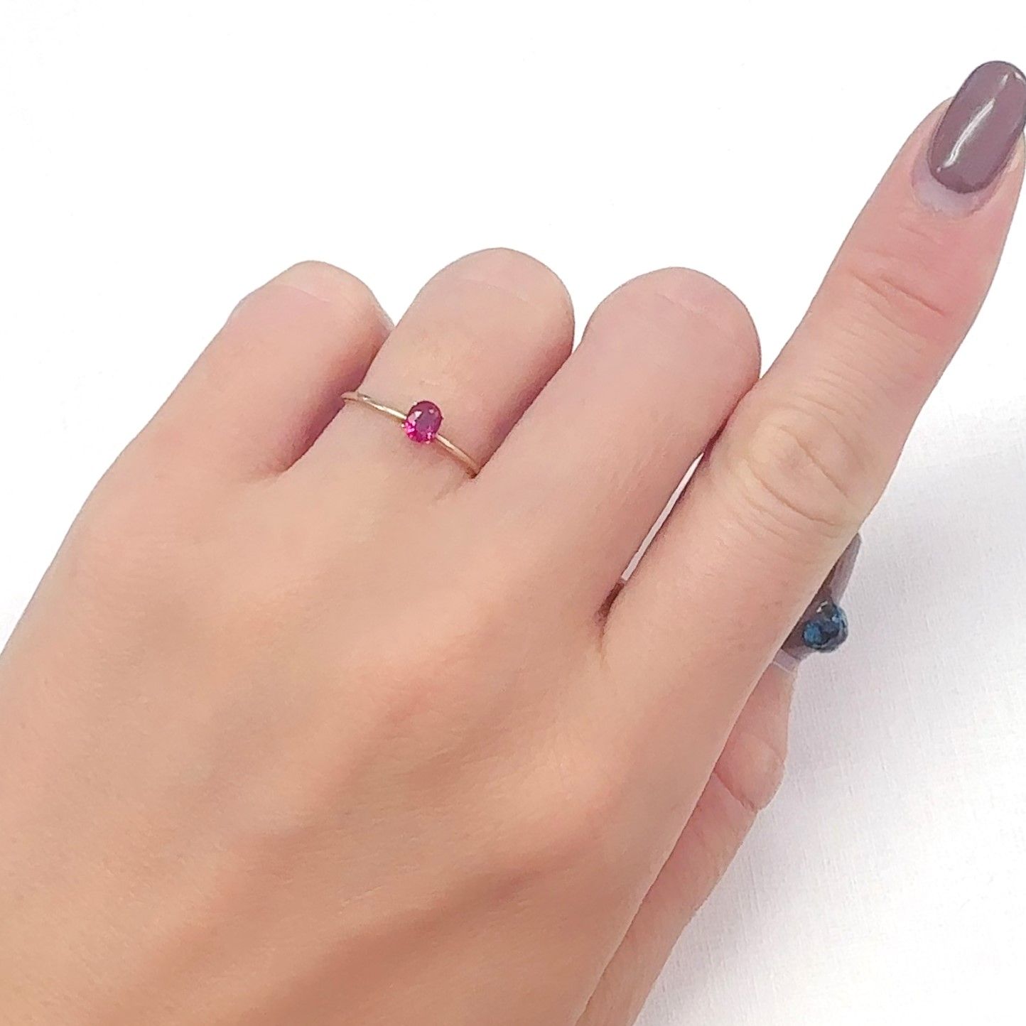 ルビー 非加熱 ビルマ産 0.28ct[240628044]4.2x3.4mm前後