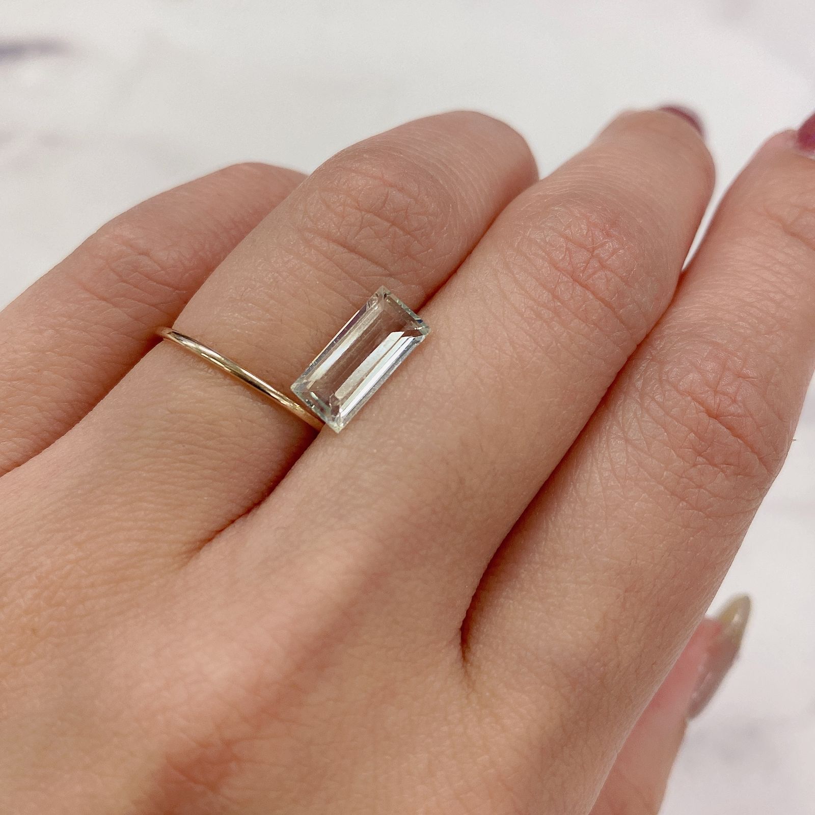 ライムスポジュミン(宝石名スポジュミン) アフガニスタン産 1.85ct 識別済[20128826]10.9×5.1mm前後