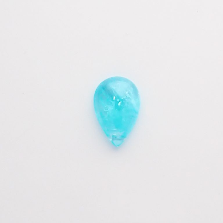 パライバトルマリン(宝石名トルマリン/別名パライバ・トルマリン) ブラジル・キントス鉱山産 0.425ct ソ付(宝貴協)[210711753]6.6×4.4mm前後