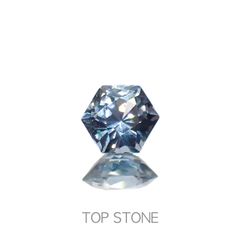 ◇ヘキサゴンカット◇グレイッシュブルースピネル(宝石名スピネル)ビルマ/マダガスカル産 0.41ct 識別済[230220654]4.2x4.1mm前後
