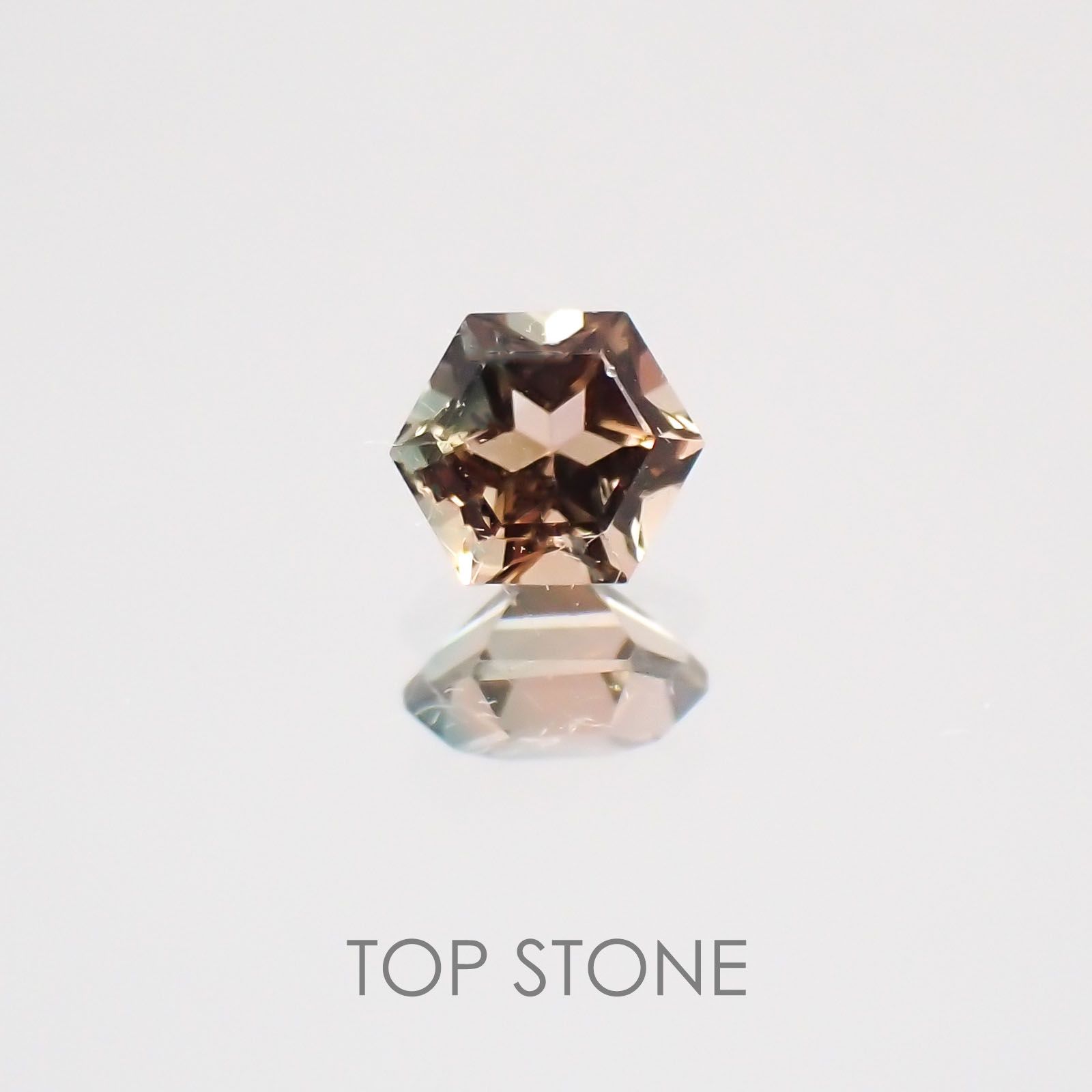 ◇ヘキサゴンカット◇バイカラートルマリンSA ブラジル・アフリカ産 ルース 0.16ct[21019150]3×3mm前後