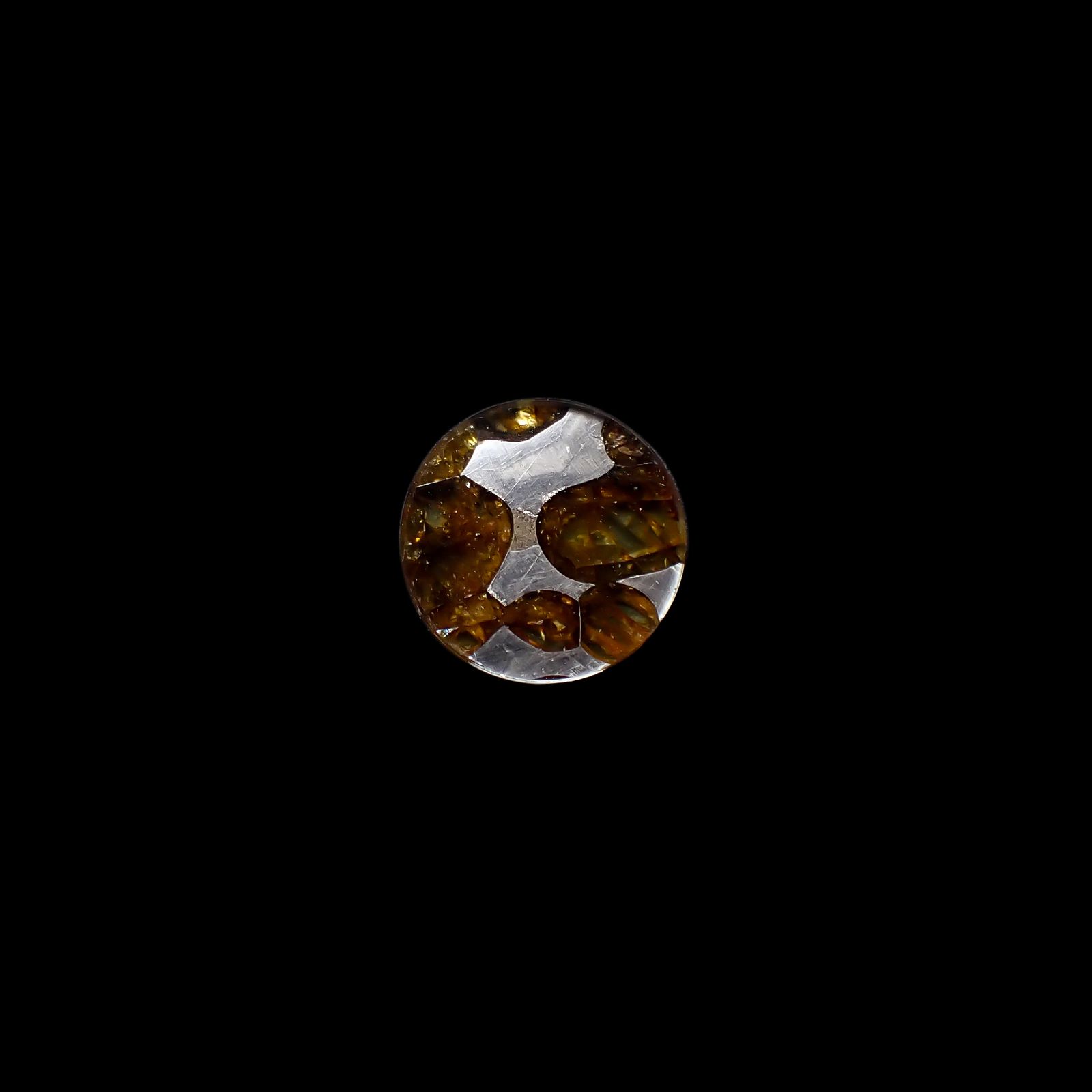 パラサイト隕石Sericho トリプレット 発見地:ケニア 4.28ct[240125724]12x11.9mm前後