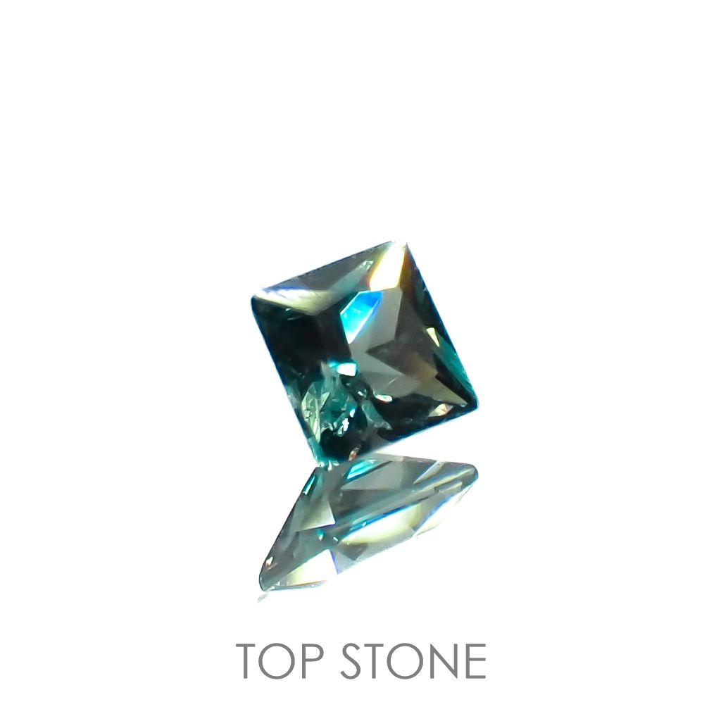◇プリンセスカット◇カラーチェンジガーネット アレキタイプ(宝石名ガーネット)マダガスカル・ベキリー産 0.15ct 識別済[221219622]2.8x2.8mm前後