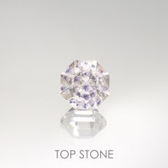 ◇オクタゴンカット◇フローライトインクォーツ マダガスカル産 2.67ct[220515711]8.4x8.3mm前後