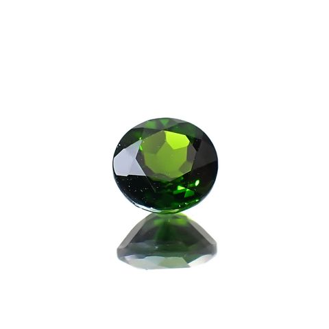 クロムダイオプサイド(宝石名クロム・ダイオプサイド)ロシア産 0.59ct 識別済[250430277]5.1x5.1mm前後