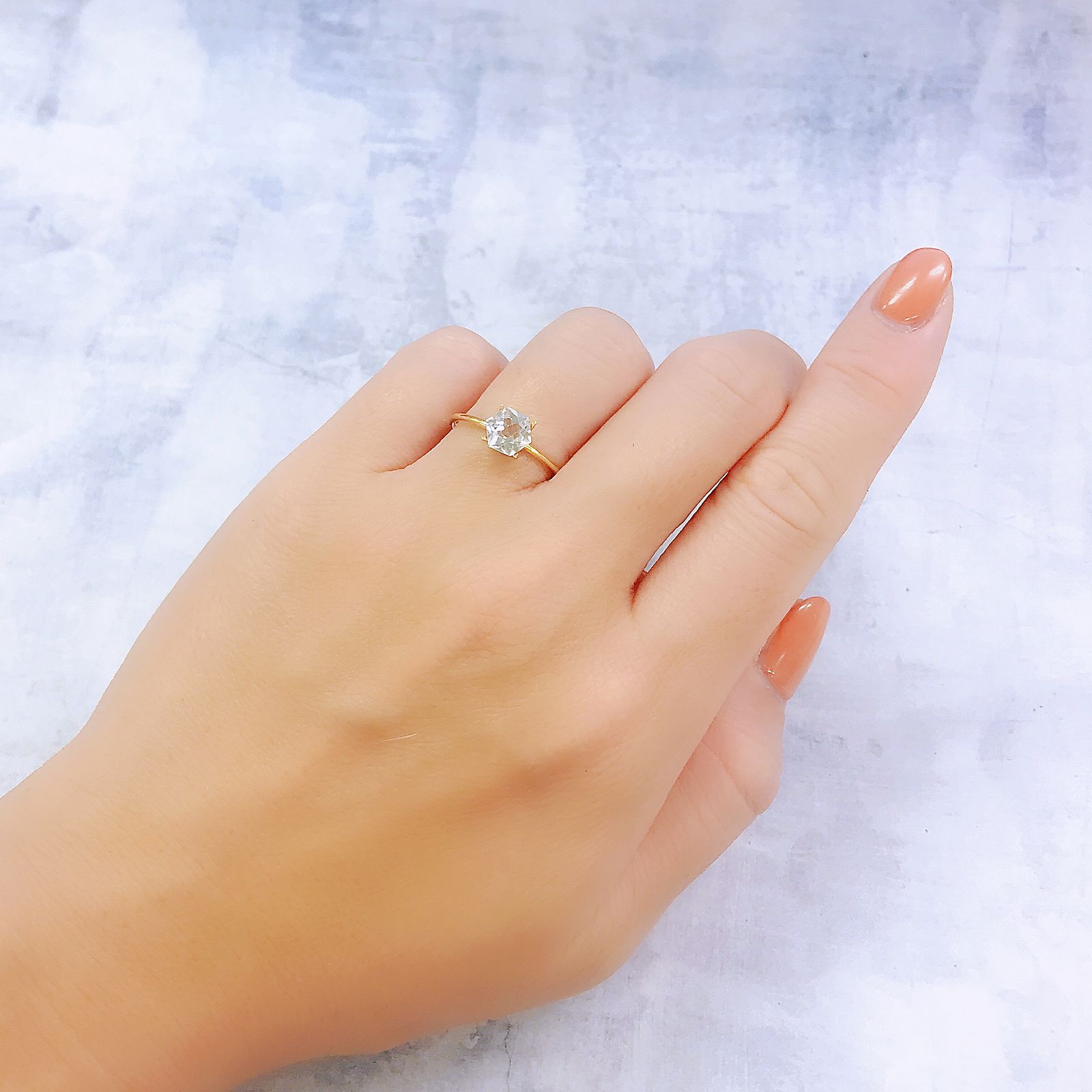 ◇ヘキサゴンカット◇ホワイトトパーズ ブラジル産 1.10ct[221018504]6x6mm前後