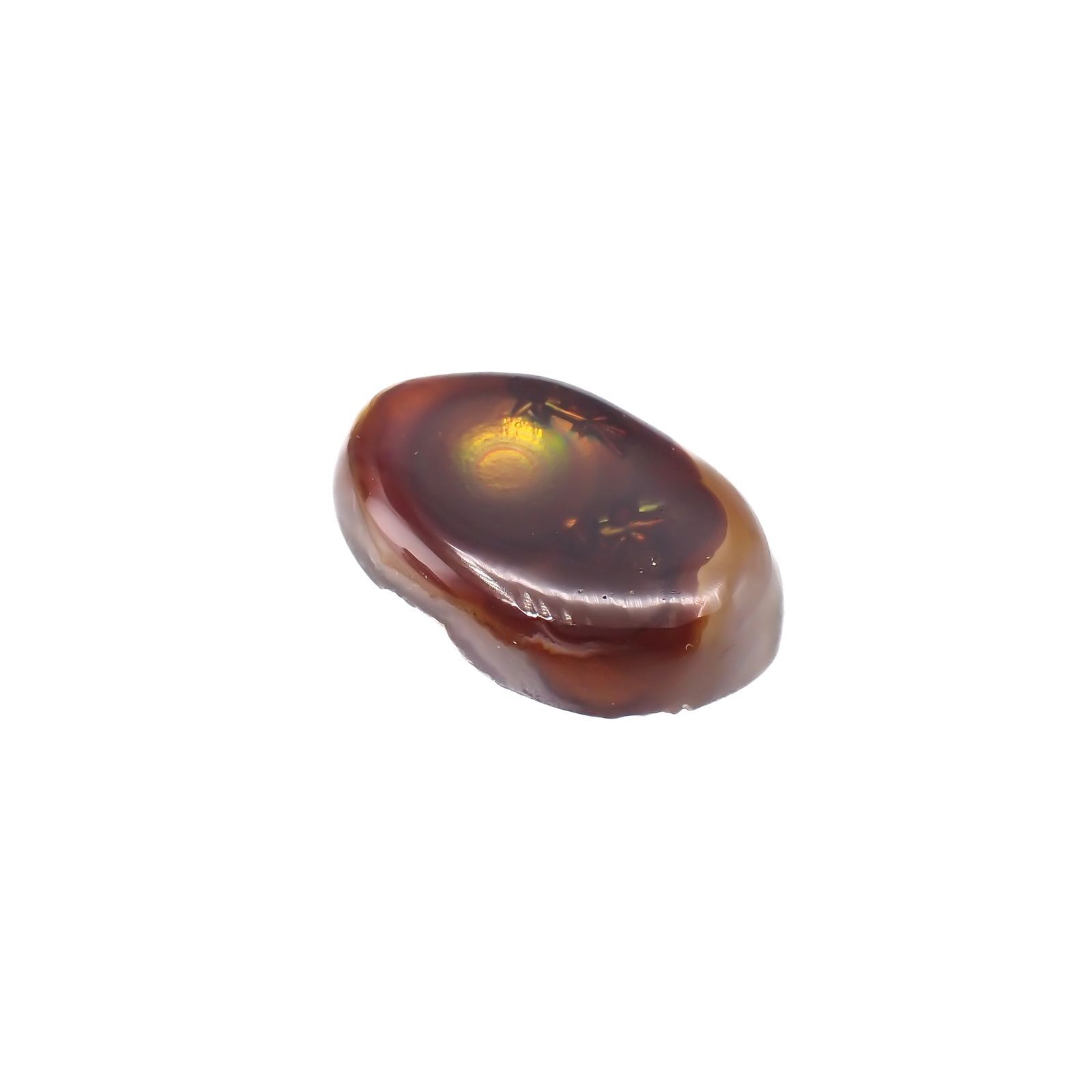 ◇フリーフォーム◇ファイヤーアゲート メキシコ産 5.83ct[220917762]15.8x10.3mm前後