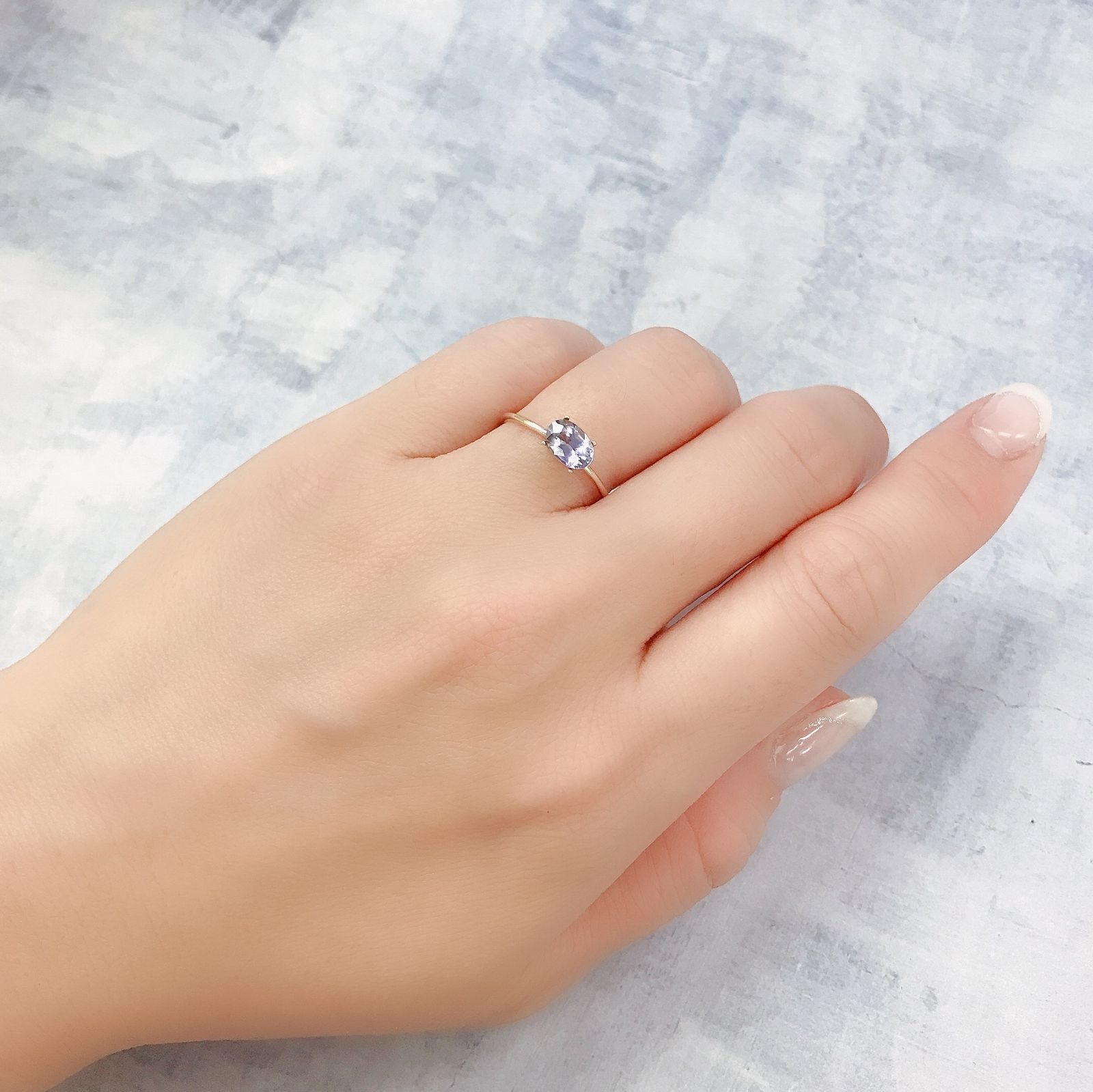 バイカラータンザナイト(宝石名ゾイサイト)タンザニア産 0.79ct 識別済[220717000]7x4.7mm前後