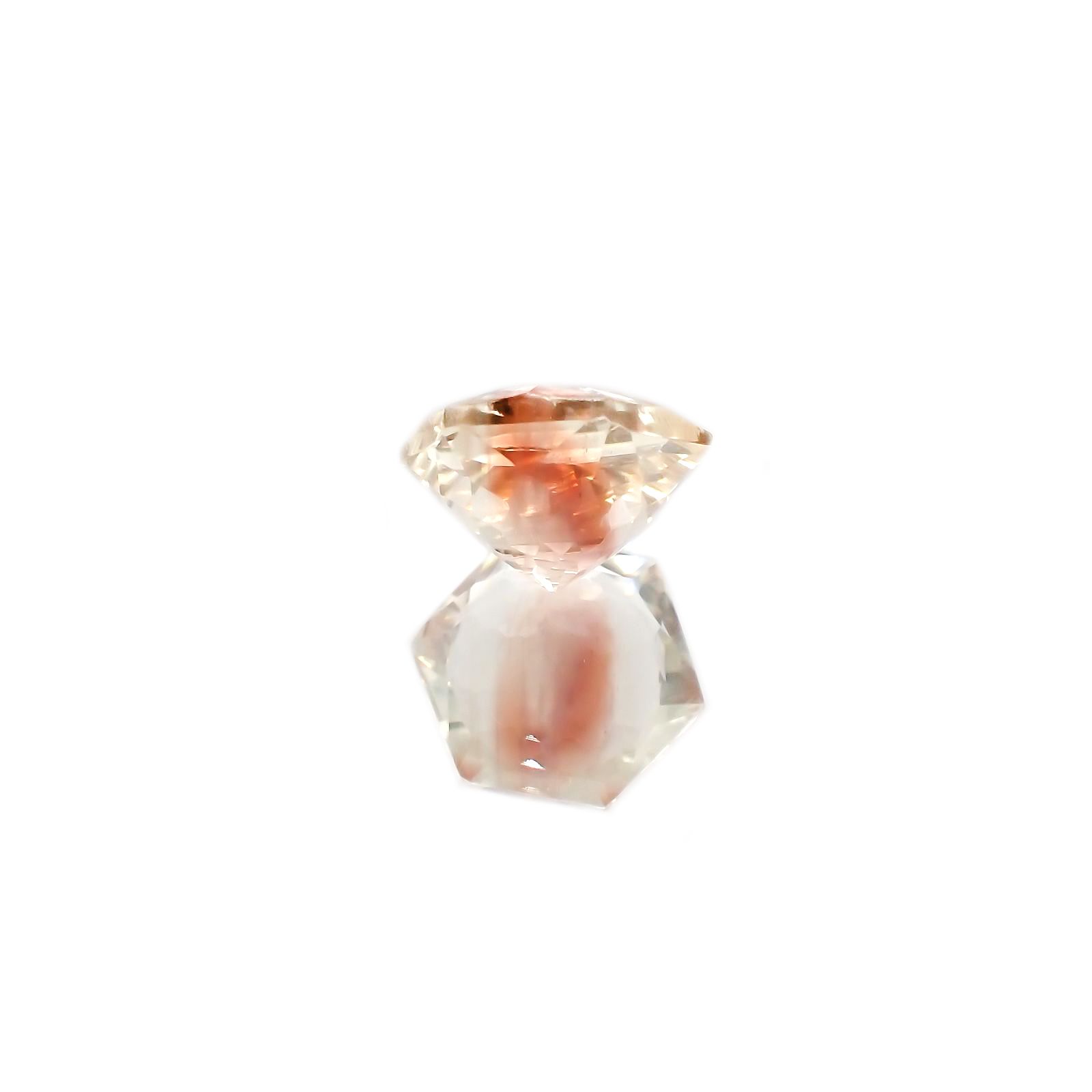 オレゴンサンストーン(宝石名ラブラドライト・サンストーン) アメリカ・オレゴン州産 2.961ct ソ付(彩珠)[210410426]9.1×9mm前後