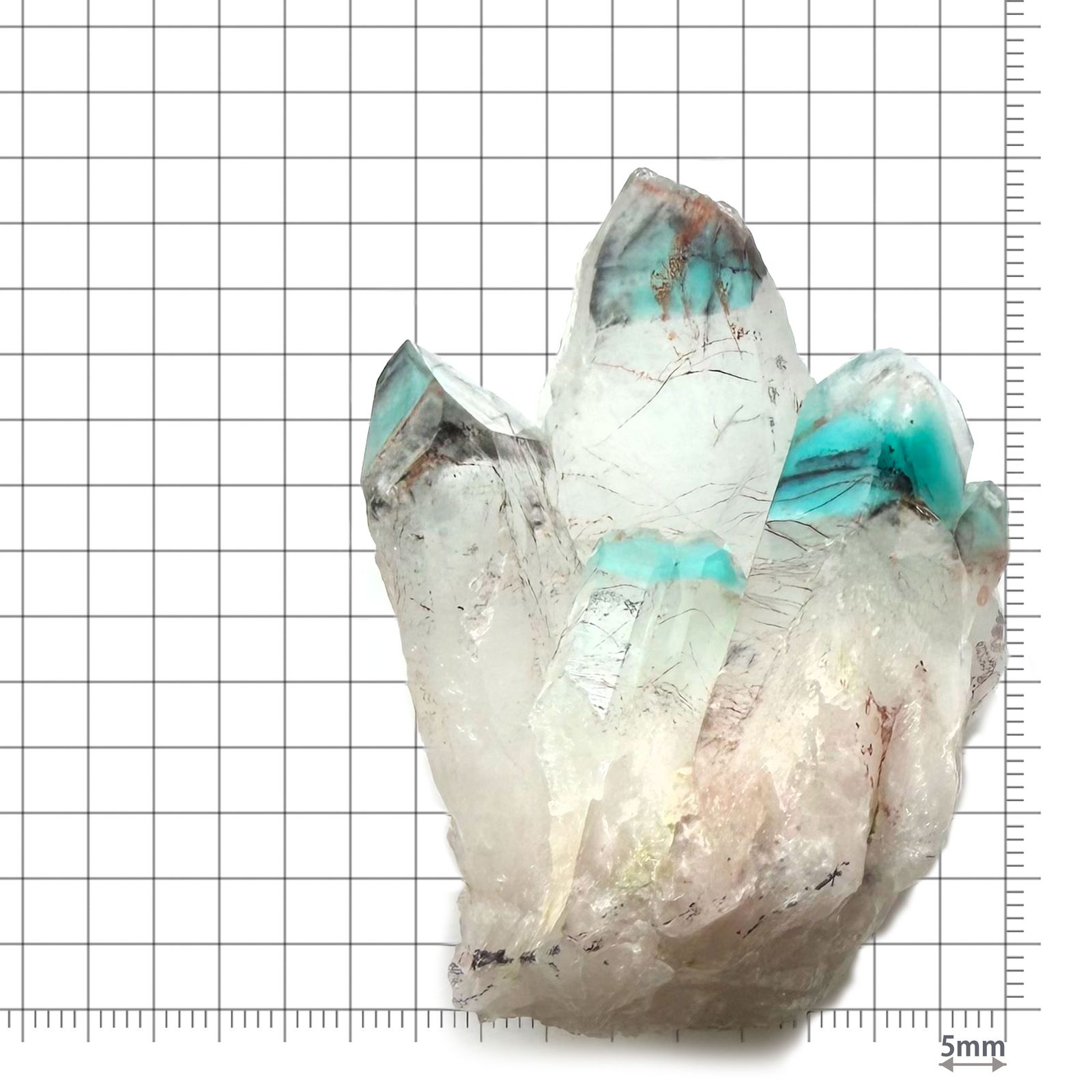 アホイトインクォーツ原石 南アフリカ・メッシーナ鉱山産 アクリル台座付き 378.48ct(75.69g) / 40.5x36.6x59.7mm前後 [260532293]