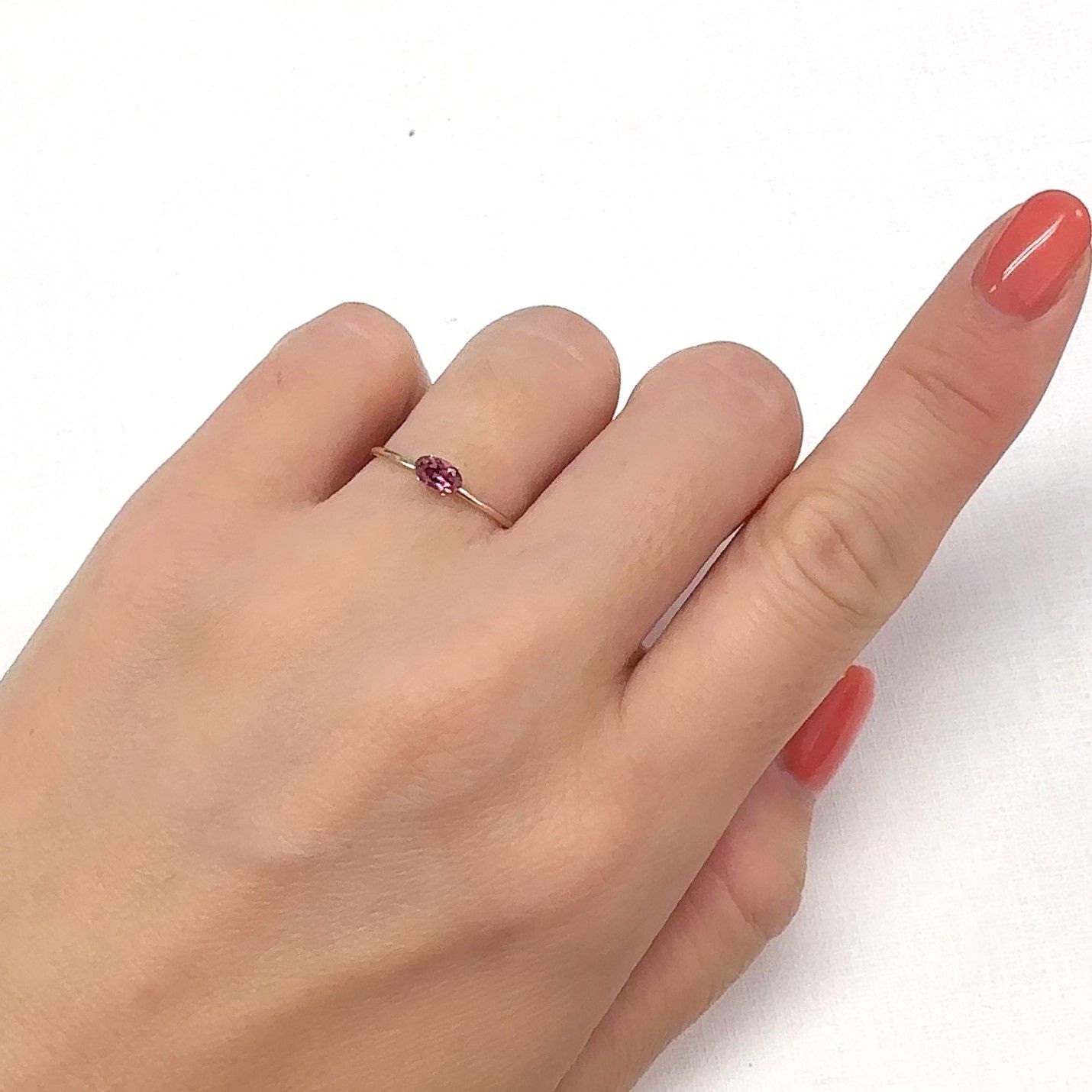 ピンクトルマリン ブラジル産 0.22ct[240929017]5.2x3.1mm前後