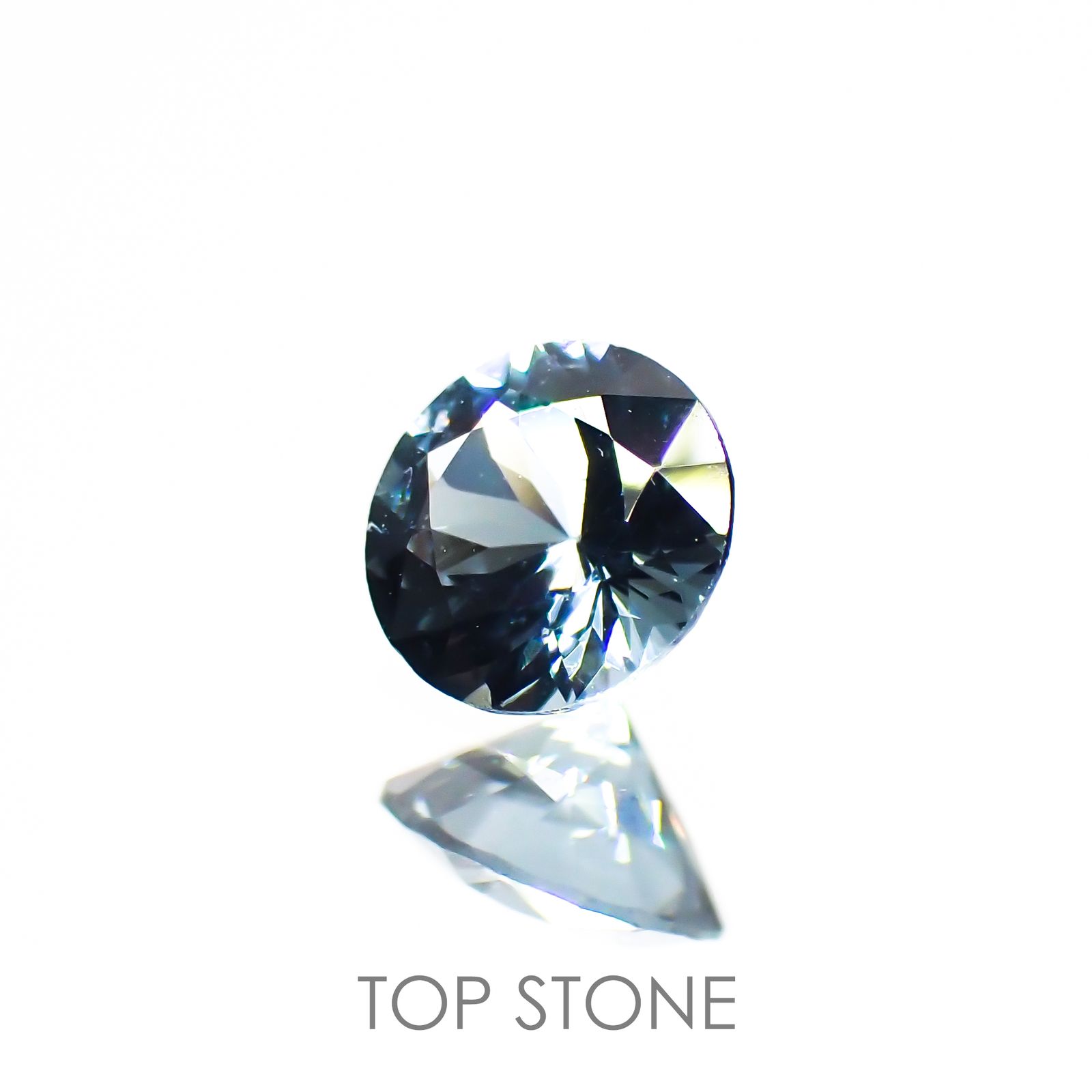 グレイッシュブルースピネル(宝石名スピネル) ビルマ産 0.26ct 識別済[211013479]4.1×4.1mm前後