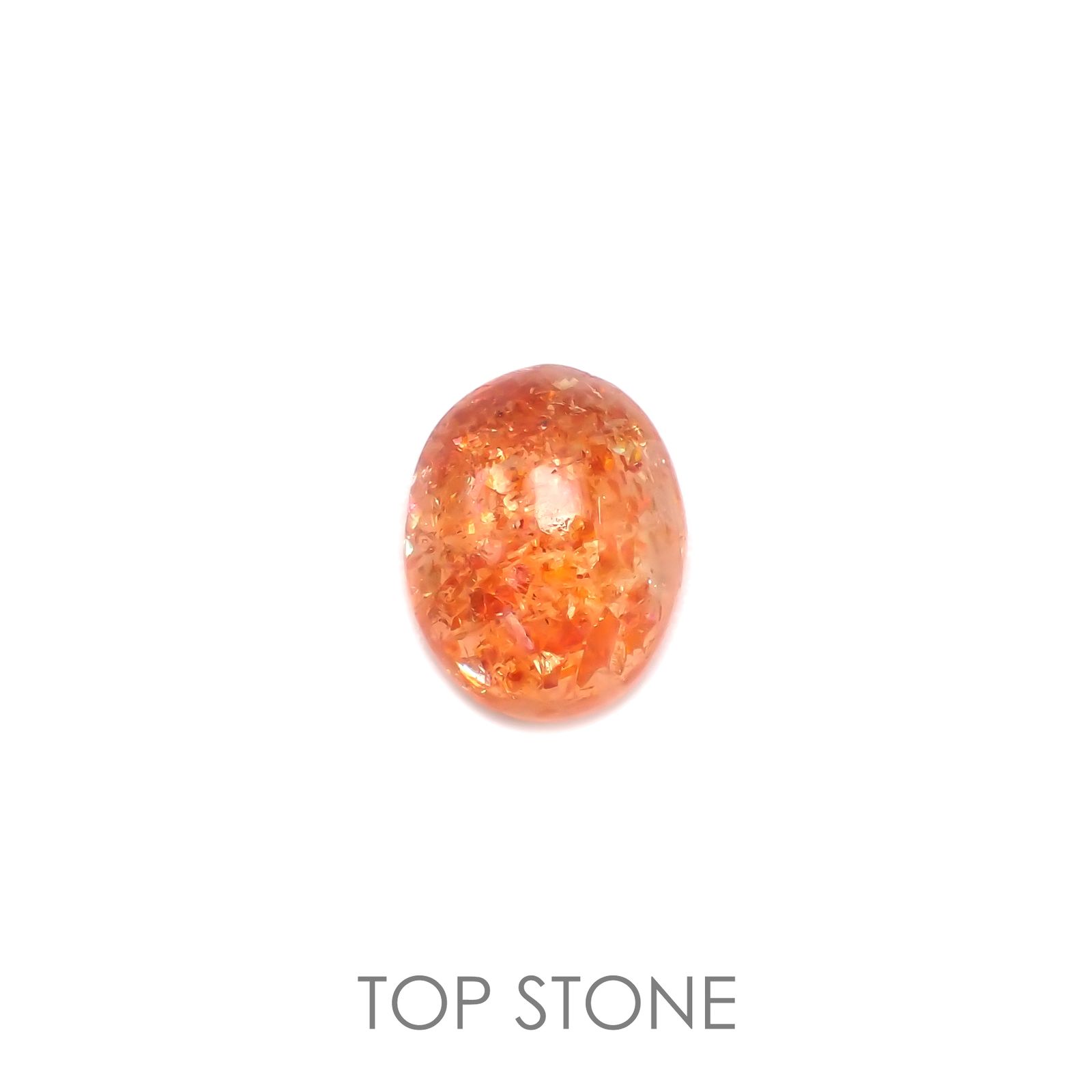 イリュージョンサンストーン(宝石名フェルドスパー) タンザニア産 2.18ct 識別済[211013337]9.9×7.8mm前後