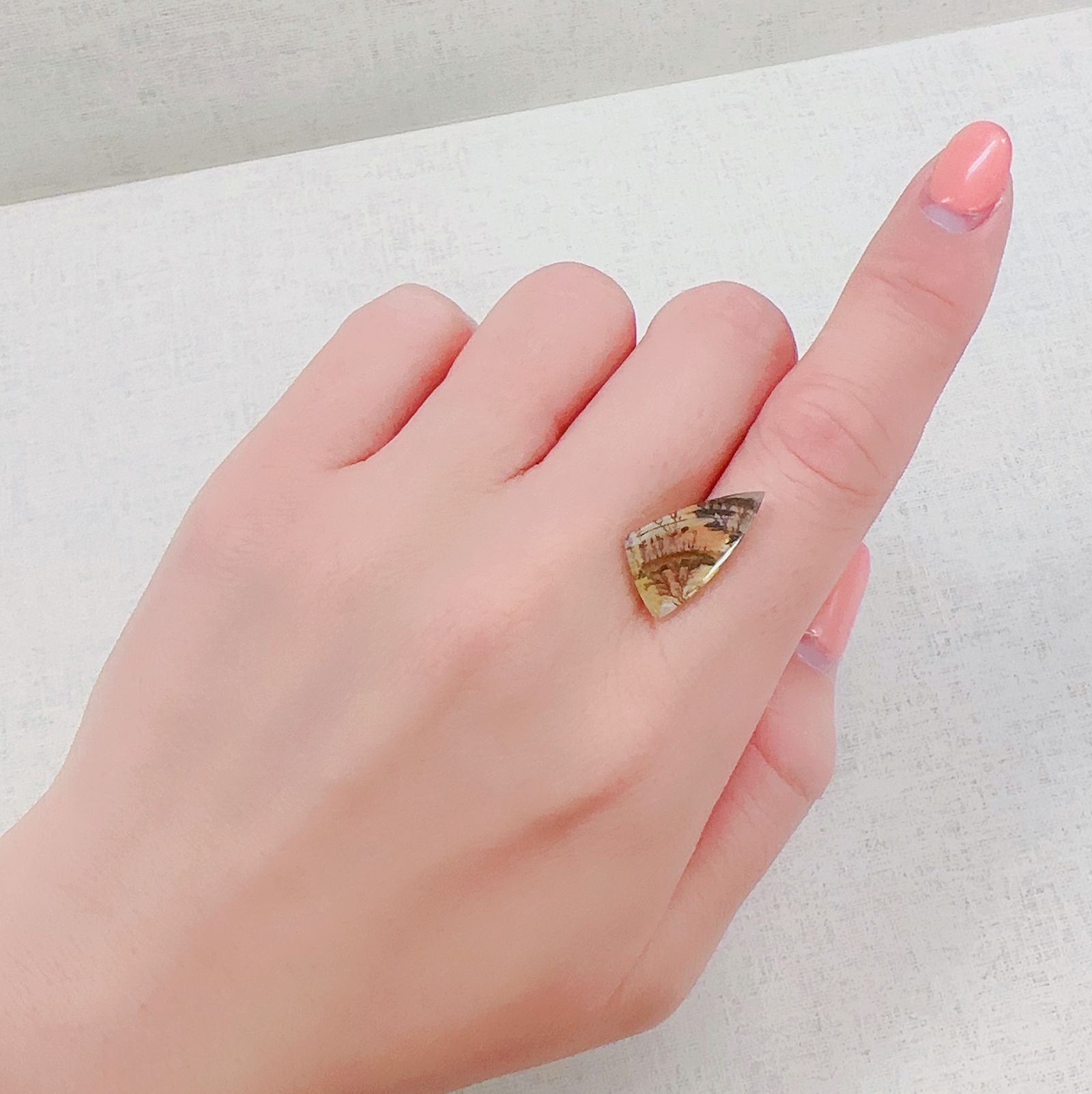 デンドリチッククォーツ ブラジル産 4.24ct[230321075]9.8x18.7mm前後