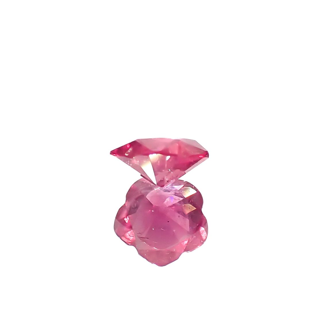 ◇カスタム・フラワーカット◇ファンシーカラーサファイア スリランカ/マダガスカル産 0.38ct[240929074]4.6x4.6mm前後