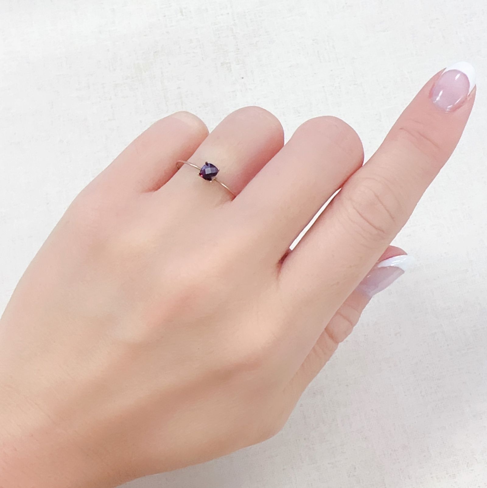 ◇チェッカーカット◇アントヒルガーネット(クロムパイロープガーネット) アメリカ・アリゾナ州産 0.40ct[230722879]4x4mm前後