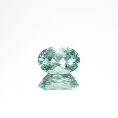 パライバトルマリン(宝石名トルマリン/別名パライバ・トルマリン)モザンビーク産 0.770ct ソ付(宝貴協)[230220478]6.92x4.82mm前後
