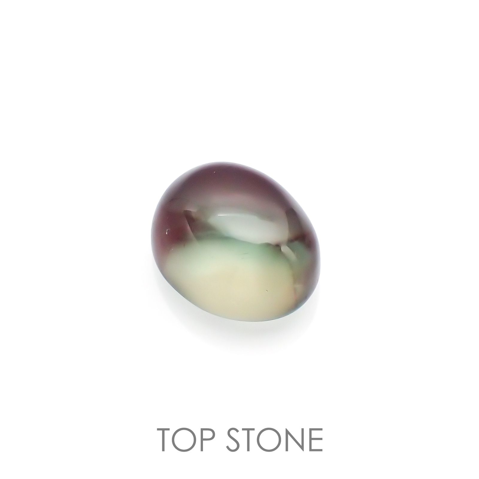 バイカラーアンデシン(宝石名アンデシン/ラブラドライト) チベット産 2.42ct 識別済[210913543]9.1×7.1mm前後