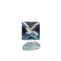 ◇プリンセスカット◇ブルーグリーンコーネルピン(宝石名コーネルピン)タンザニア産 0.080ct 識別済[221219238]2.1x2.2mm前後
