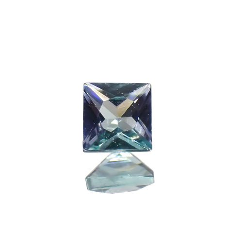 ◇プリンセスカット◇ブルーグリーンコーネルピン(宝石名コーネルピン)タンザニア産 0.080ct 識別済[221219238]2.1x2.2mm前後