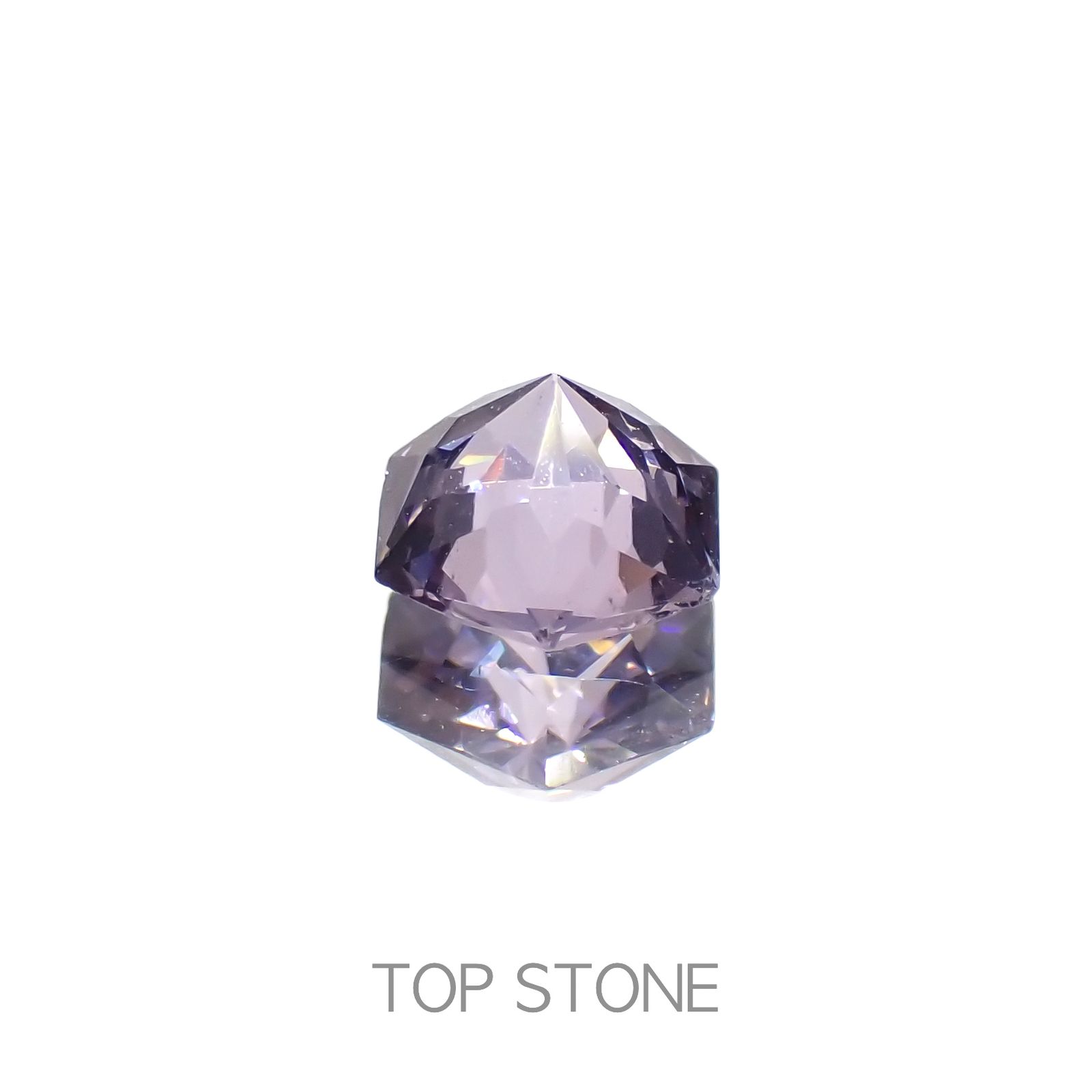 ◇ヘキサゴンカット◇パープルスピネル(宝石名スピネル)ビルマ/マダガスカル産 0.47ct 識別済[230220656]4.6x4.5mm前後