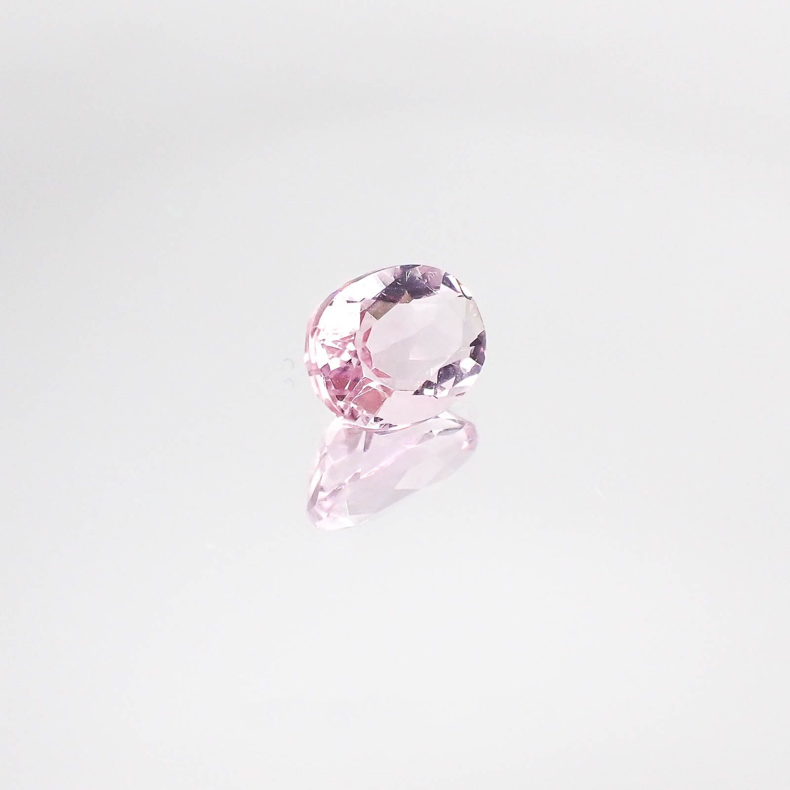 ピンクフローライト(宝石名ピンク・フルオライト) ブラジル産 1.58ct 識別済[20084742]7.9×6.1mm前後