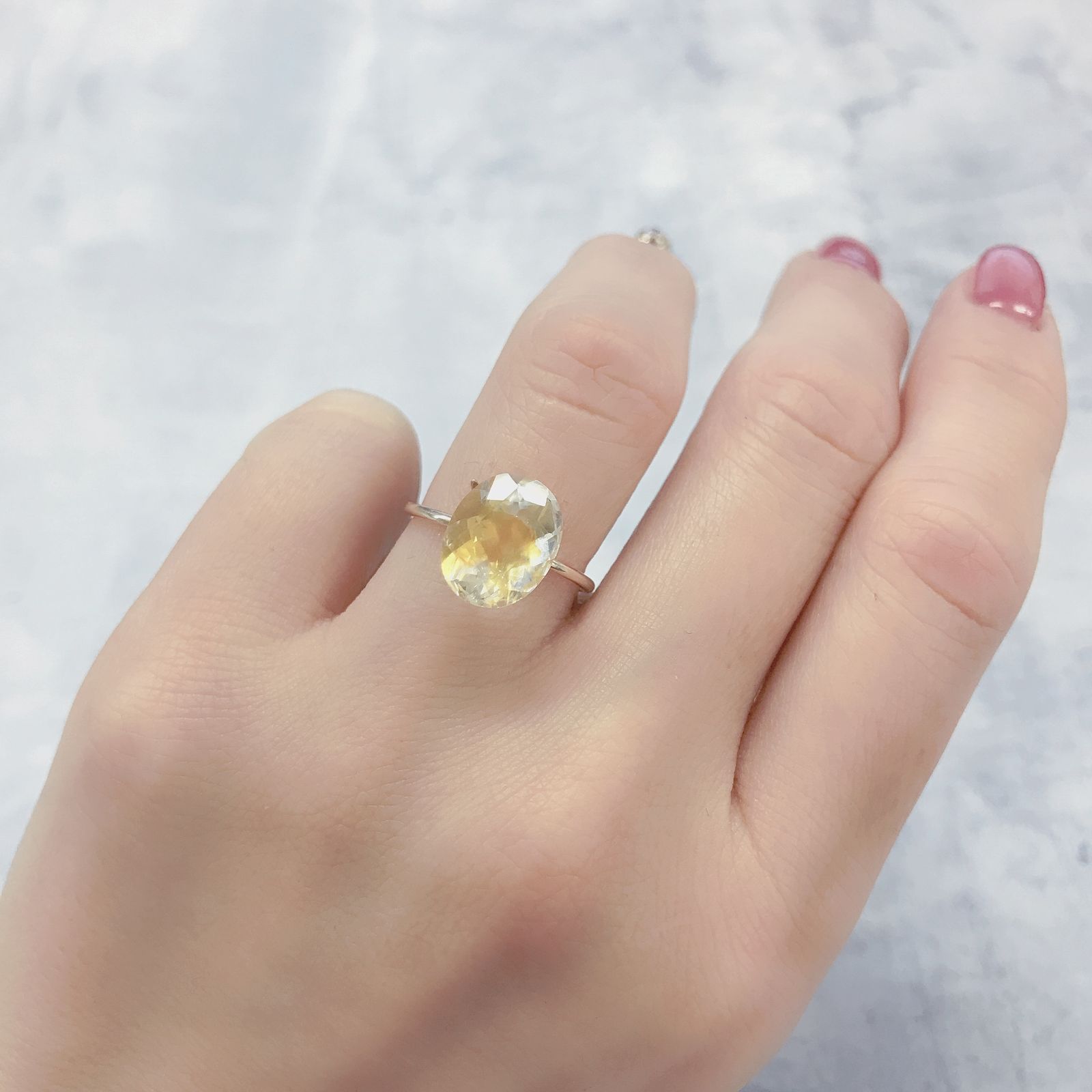 オーロラクォーツ ブラジル・ミナスジェライス産 3.67ct[220114380]11.3x8.8mm前後