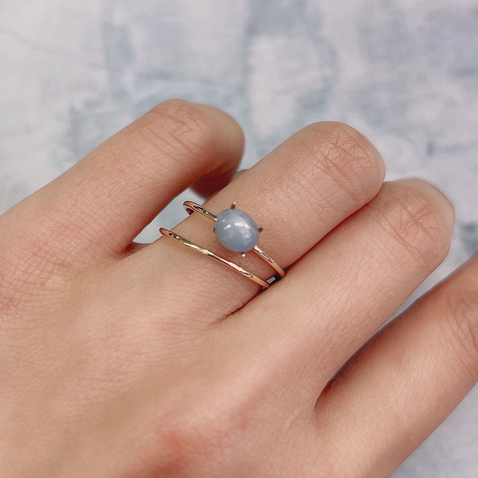 ブルースターサファイア(宝石名スター・サファイア) ビルマ産 1.89ct 識別済[20117249]6.7×5.7mm前後