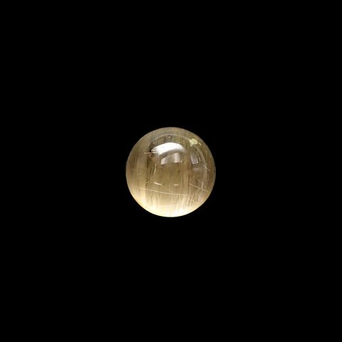 ルチルクォーツキャッツアイ ブラジル産 13.56ct[240125642]13.3x13.2mm前後