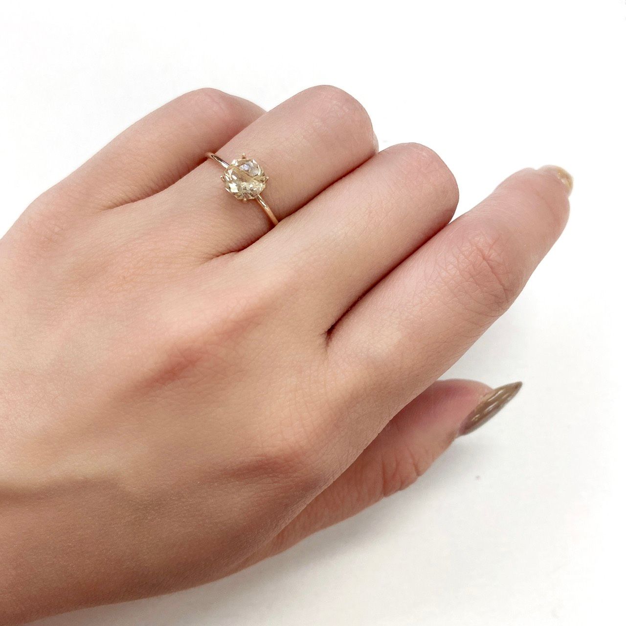 ◇オクタゴンカット◇ルチルクォーツSA ブラジル産 ルース 0.94ct[210511019]6.1×6mm前後