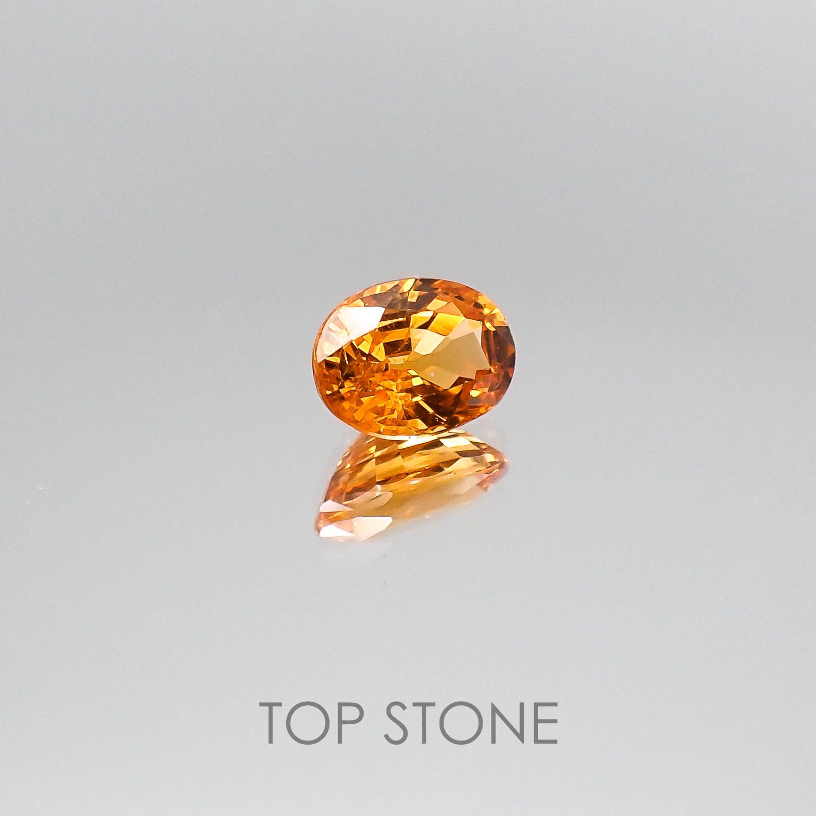 スペサルティンガーネット マンダリンオレンジカラー(宝石名スペサルティン・ガーネット)ナイジェリア産 1.27ct 識別済[220817245]7.1x5.1mm前後