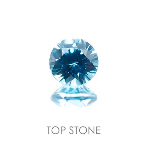ブルージルコン(宝石名ジルコン) カンボジア産 1.20ct 識別済[21017931]5.8×5.8mm前後