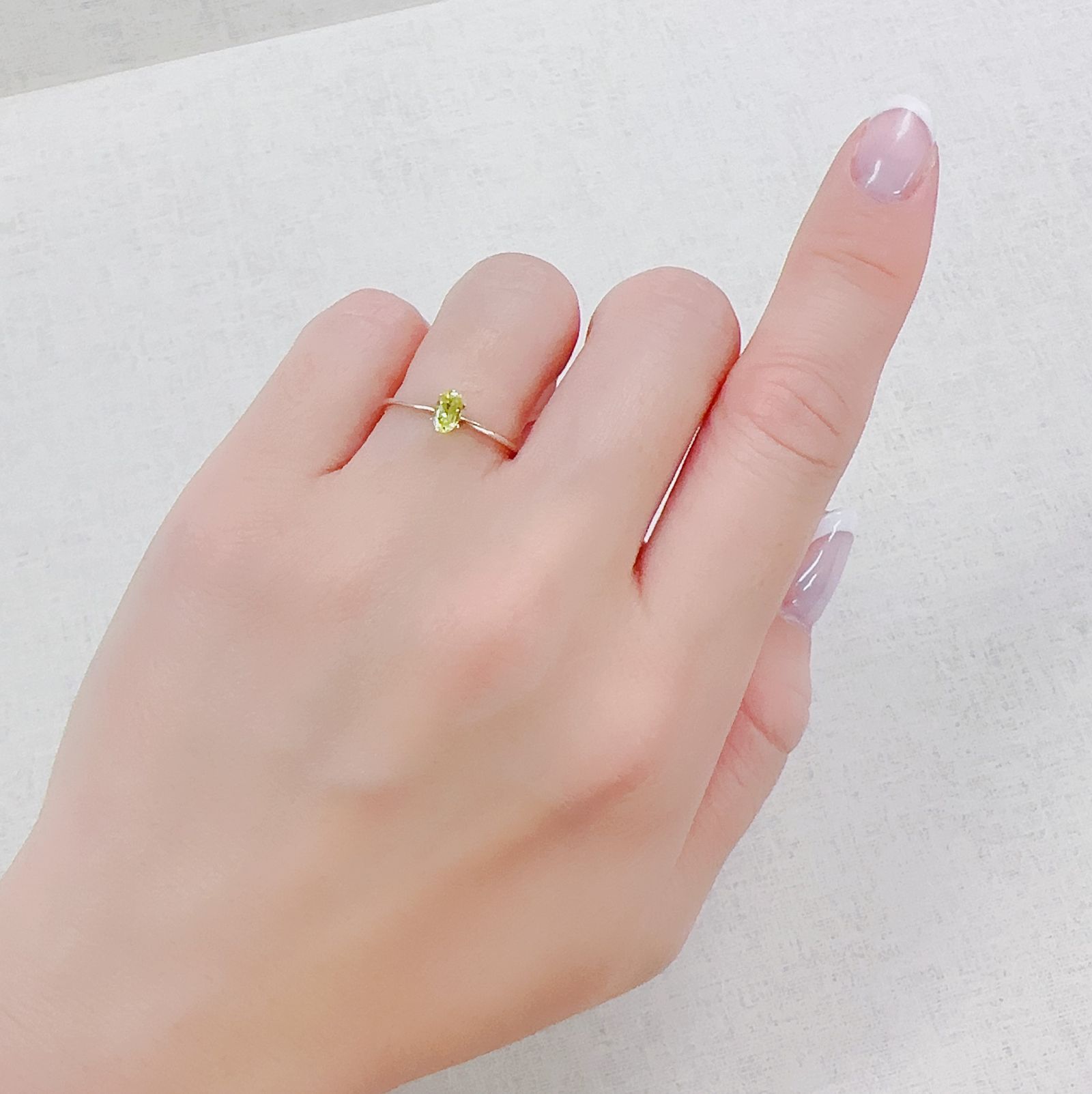 パロットクリソベリル(宝石名クリソベリル)インド産 0.32ct 識別済[230421807]5.1x3.1mm前後