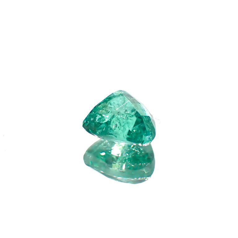 パライバトルマリン(宝石名トルマリン/別名パライバ・トルマリン)ブラジル・キントス鉱山産 0.468ct ソ付(宝貴協)[221018728]5x4.9mm前後