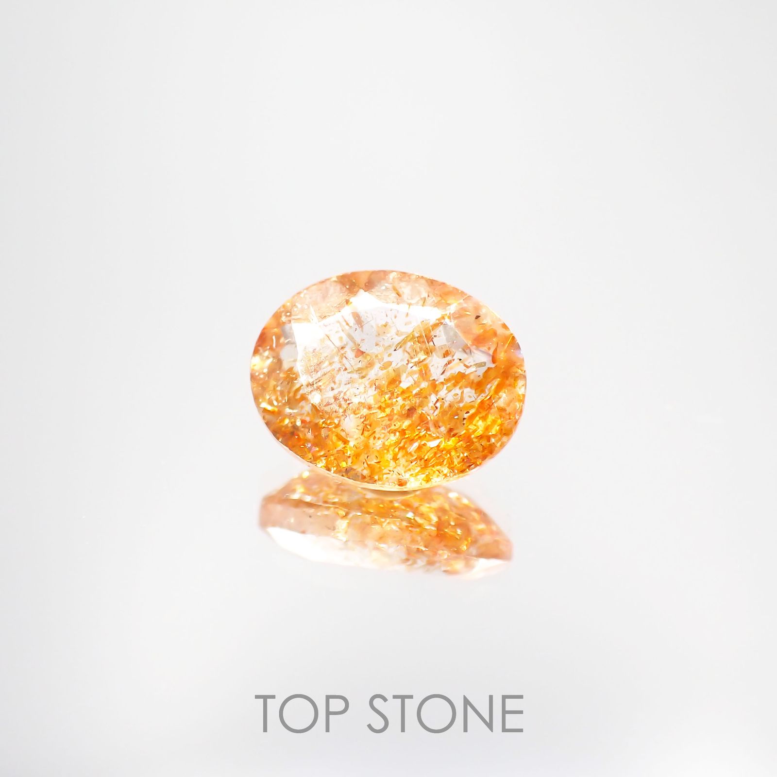 イリュージョンサンストーン インド産 1.60ct[221219254]9.1x7.2mm前後