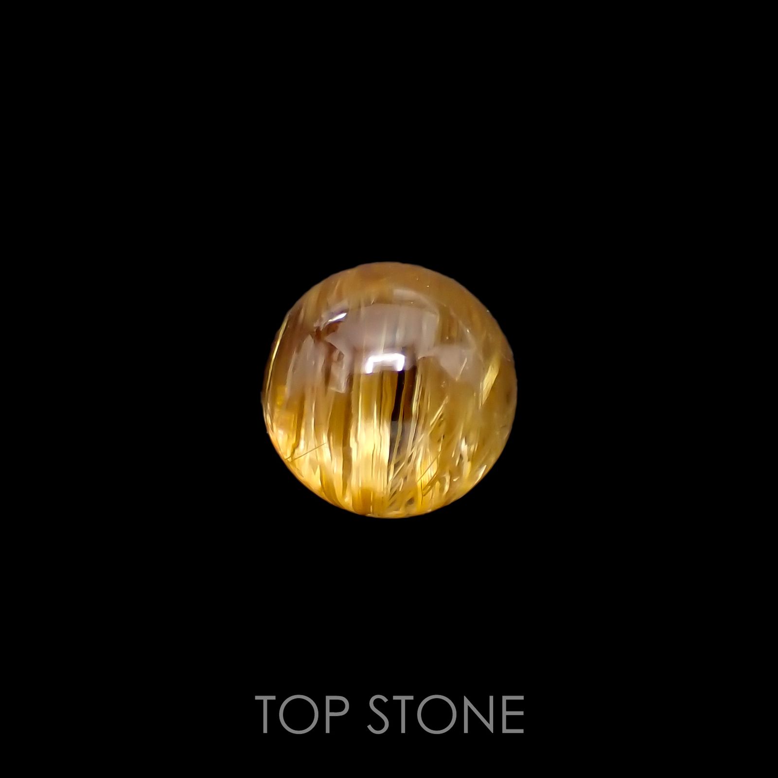 ルチルクォーツ(宝石名ルチルレイテッド・クォーツ) ブラジル産 2.58ct 識別済[210913307]7.7×7.7mm前後
