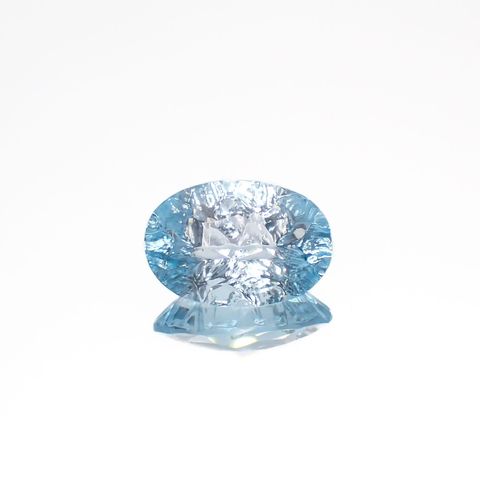 ◇カスタムカット◇ブルートパーズ ブラジル産 3.58ct[221219335]11.8x8.1mm前後