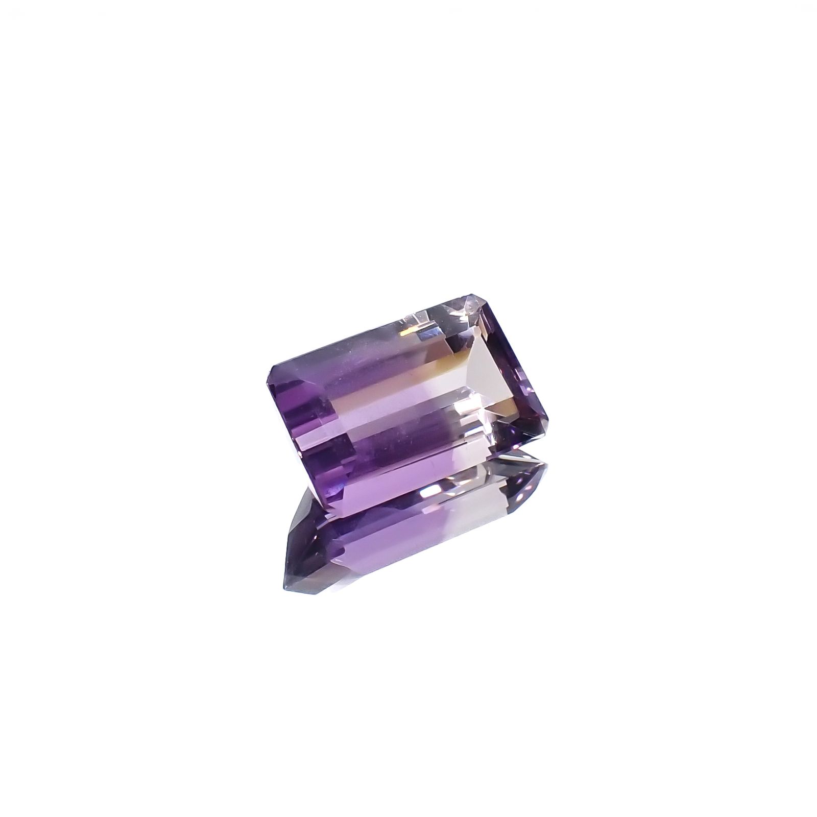 アワーグラスアメジスト(宝石名バイカラー・クォーツ)モロッコ産 3.98ct 識別済[231225100]12.7x7.8mm前後
